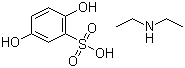 structure of CAS# 2624-44-4, Etamsylate;2,5-Dihydroxybenzenesulfonic acid N-ethylethanamine