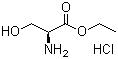 L-丝氨酸乙酯盐酸盐分子结构 (CAS 26348-61-8)