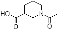 结构式 CAS# 2637-76-5, 1-乙酰基-3-哌啶甲酸