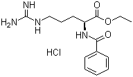 structure of CAS# 2645-08-1, Ethyl N-benzoyl-L-argininate hydrochloride;Nalpha-Benzoyl-L-arginine ethyl ester hydrochloride; BAEE