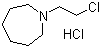structure of CAS# 26487-67-2, 1-(2-Chloroethyl)azepane hydrochloride;1-(2-Chloroethyl)-1H-hexahydroazepine hydrochloride