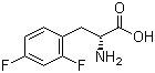 structure of CAS# 266360-60-5, 2,4-Difluoro-D-phenylalanine;(R)-2-Amino-3-(2,4-difluorophenyl)propanoic acid