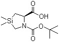 结构式 CAS# 268224-29-9, (5R)-3,3-二甲基-1-氮杂-3-硅杂环戊烷-1,5-二羧酸 1-叔丁酯