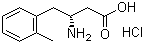 结构式 CAS# 269398-79-0, (R)-3-氨基-4-(2-甲基苯基)丁酸盐酸盐
