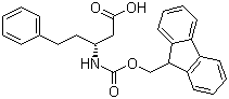 structure of CAS# 269398-87-0, (R)-3-(Fmoc-amino)-5-phenylpentanoic acid;Fmoc-5-phenyl-D-beta-norvaline; (R)-N-(9-Fluorenylmethyloxycarbonyl)-3-amino-5-phenylpentanoic acid