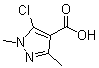 5-Chloro-1,3-dimethyl-4-pyrazolecarboxylic acid molecular structure (CAS 27006-82-2)