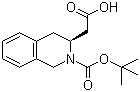 结构式 CAS# 270062-98-1, Boc-(S)-1,2,3,4-四氢异喹啉-3-乙酸; N-叔丁氧羰基-(S)-1,2,3,4-四氢异喹啉-3-乙酸