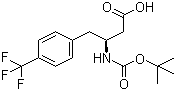 Boc-(S)-3-Amino-4-(4-trifluoromethylphenyl)butyric acid molecular structure (CAS 270065-80-0)
