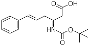 structure of CAS# 270596-44-6, (3S)-3-[[(tert-Butoxy)carbonyl]amino]-6-phenyl-5-hexenoic acid