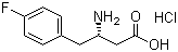 结构式 CAS# 270596-53-7, (S)-3-氨基-4-(4-氟苯基)丁酸盐酸盐