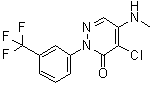 structure of CAS# 27314-13-2, Norflurazon;4-Chloro-5-methylamino-2-(M-trifluoromethylphenyl)-3(2H)pyridazinone; H 9789; Predict; SAN 9789; SAN 978938; Sandoz 9789; Solicam; Zorial