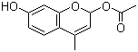 结构式 CAS# 2747-05-9, 7-乙酰氧基-4-甲基香豆素