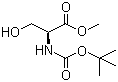structure of CAS# 2766-43-0, Boc-L-serine methyl ester;N-(tert-Butoxycarbonyl)-L-serine methyl ester; Boc-Ser-OMe