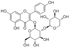 structure of CAS# 27661-51-4, Leucoside;Kaempferol 3-O-sambubioside; Kaempferol 3-sambubioside