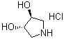结构式 CAS# 276862-76-1, (3S,4S)-吡咯烷-3,4-二醇盐酸盐