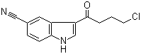 结构式 CAS# 276863-95-7, 3-(4-氯-1-氧代丁基)-1H-吲哚-5-甲腈