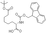 structure of CAS# 276869-41-1, (S)-Fmoc-2-Aminooctanedioic acid 8-tert-butyl ester;Fmoc-Asu(OtBu)-OH