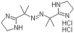 structure of CAS# 27776-21-2, 2,2'-Azobis[2-(imidazolin-2-yl)propane] dihydrochloride;VA 044; Vazo 044; Vazo 44WSP; Wako VA 044