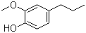 structure of CAS# 2785-87-7, Dihydroeugenol;2-Methoxy-4-propylphenol; 4-Propylguaiacol