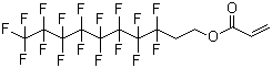 结构式 CAS# 27905-45-9, 1H,1H,2H,2H-全氟癸基丙烯酸酯; 2-全氟辛基丙烯酸乙酯