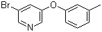 结构式 CAS# 28231-75-6, 3-溴-5-(3-甲基苯氧基)吡啶