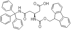 structure of CAS# 283160-20-3, (3S)-3-(9H-Fluoren-9-ylmethoxycarbonylamino)-5-oxo-5-[tri(phenyl)methylamino]pentanoic acid;Fmoc-beta-Homoasn(Trt)-OH