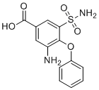 structure of CAS# 28328-54-3, 3-Amino-4-phenoxy-5-sulfamoylbenzoic acid