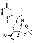结构式 CAS# 28440-13-3, 2',3'-O-异亚丙基肌苷-5'-甲酸