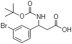 Boc-3-amino-3-(3'-bromophenyl)propionic acid molecular structure (CAS 284493-58-9)