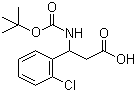 Boc-3-amino-3-(2'-chlorophenyl)propionic acid molecular structure (CAS 284493-66-9)
