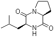 structure of CAS# 2873-36-1, Cyclo(L-prolyl-L-leucyl);Cyclo(-Leu-Pro); Cyclo(L-leucyl-L-prolyl); 3-Isobutylhexahydropyrrolo[1,2-a]pyrazine-1,4-dione