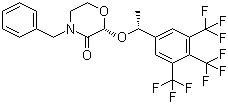 (2R)-4-Benzyl-2-[(1R)-1-[3,5-bis(trifluoromethyl)phenyl]ethoxy]morpholin-3-one molecular structure (CAS 287930-75-0)