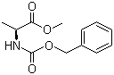 structure of CAS# 28819-05-8, N-[(Phenylmethoxy)carbonyl]-L-alanine methyl ester;(S)-2-[(Benzyloxycarbonyl)amino]propionic acid methyl ester; Cbz-Ala-OMe; Cbz-L-alanine methyl ester; N-(Benzyloxycarbonyl)-L-alanine methyl ester; N-(Benzyloxycarbonyl)alanine methyl ester; N-Cbz-L-alanine methyl ester