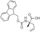 structure of CAS# 288617-76-5, Fmoc-alpha-allyl-D-alanine;(R)-N-Fmoc-alpha-allylalanine; (2R)-2-[[(9H-Fluoren-9-ylmethoxy)carbonyl]amino]-2-methyl-4-pentenoic acid