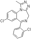 structure of CAS# 28911-01-5, Triazolam;8-Chloro-6-[2-chlorophenyl]-1-methyl-4H-[1,2,4]triazolo[4,3-a][1,4]benzodiazepine