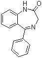 结构式 CAS# 2898-08-0, 1,3-二氢-5-苯基-1,4-苯并二氮杂卓-2-酮