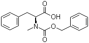 N-苄氧羰基-N-甲基-L-苯丙氨酸分子结构 (CAS 2899-07-2)