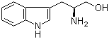结构式 CAS# 2899-29-8, L-色氨醇; (S)-(-)-2-氨基-3-(3-吲哚基)丙醇