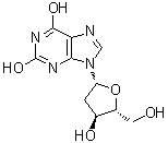 结构式 CAS# 29049-22-7, 2'-脱氧黄苷