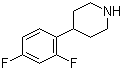 结构式 CAS# 291289-50-4, 4-(2,4-二氟苯基)哌啶