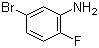 结构式 CAS# 2924-09-6, 5-溴-2-氟苯胺