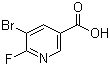 structure of CAS# 29241-63-2, 6-Fluoro-5-bromonicotinic acid;5-Bromo-6-fluoronicotinic acid