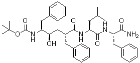 structure of CAS# 292632-98-5, gamma-Secretase inhibitor X;N-[(2R,4R,5S)-5-[[(1,1-Dimethylethoxy)carbonyl]amino]-4-hydroxy-1-oxo-6-phenyl-2-(phenylmethyl)hexyl]-L-leucyl-L-phenylalaninamide