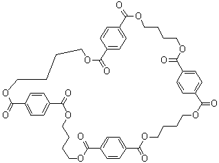 结构式 CAS# 29278-72-6, 3,8,15,20,27,32,39,44-八氧杂五环[44.2.2.2(10,13).2(22,25).2(34,37)]五十六碳-10,12,22,24,34,36,46,48,49,51,53,55-十二烯-2,9,14,21,26,33,38,45-八酮