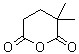 structure of CAS# 2938-48-9, Dihydro-3,3-dimethyl-2H-pyran-2,6(3H)-dione;3,3-Dimethyldihydro-2H-pyran-2,6(3H)-dione; 3,3-Dimethyldihydropyran-2,6-dione; 3,3-Dimethyloxane-2,6-dione; NSC 60199