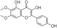 structure of CAS# 29536-41-2, 3,4',5-Trihydroxy-6,7-dimethoxyflavone;Betuletol; Eupaletin; Eupalitin; 6,7-Dimethoxy-3,5,4'-trihydroxyflavone