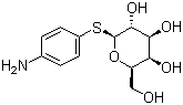 4-Aminophenyl 1-thio-beta-D-galactopyranoside molecular structure (CAS 29558-05-2)