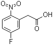 结构式 CAS# 29640-98-0, 5-氟-2-硝基苯乙酸