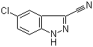 结构式 CAS# 29646-35-3, 5-氯-1H-吲唑-3-甲腈; 3-氰基-5-氯-1H-吲唑