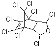 structure of CAS# 297-78-9, Isobenzan;1,3,4,5,6,7,8,8-Octachloro-3a,4,7,7a-tetrahydro-4,7-methanophthalan; 948; CP 14,957; ENT 25,545-X; Isobenzan; SD 4402; Telodrin; WL 1650